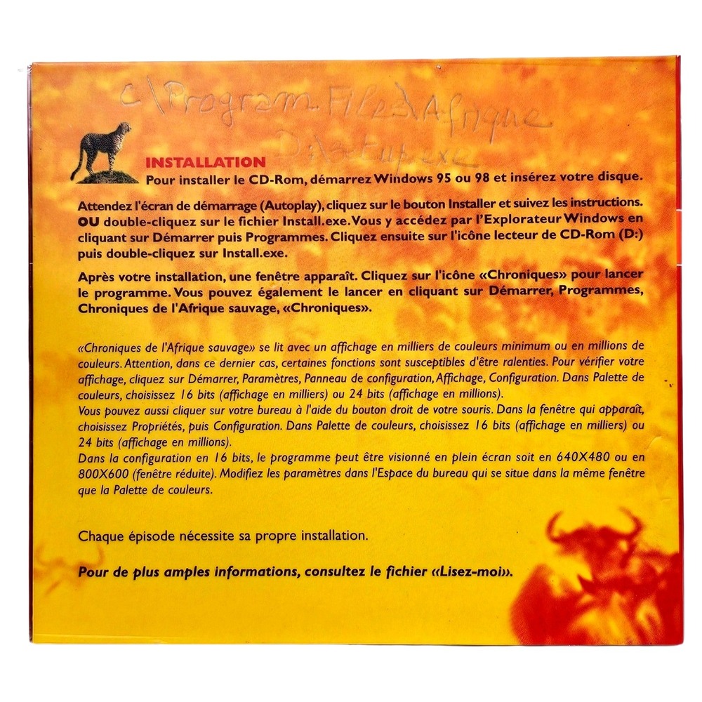 Montparnasse Chroniques de l'Afrique Sauvage PC CD-ROM French‎ Savanna Game EUC - Picture 3 of 7